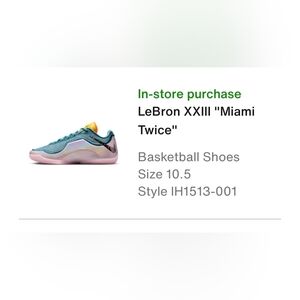 LeBron XXIII Miami Twice Men's Sneakers - Blue and Pink